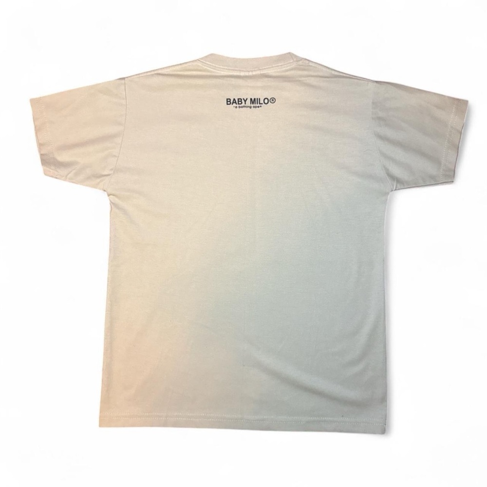 NEW BAPE x Baby Milo VTG 2000s RARE Cream Baby Milo Graphic T-Shirt — S5/SMALL - Picture 4 of 6